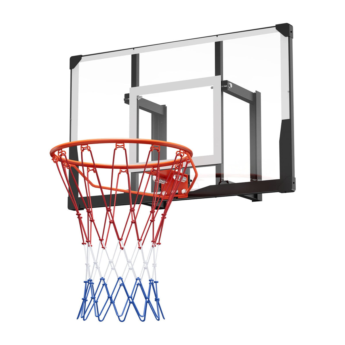 Wall Mount Basketball Hoop With 44 Inch Backboard And Nylon Net – image 1
