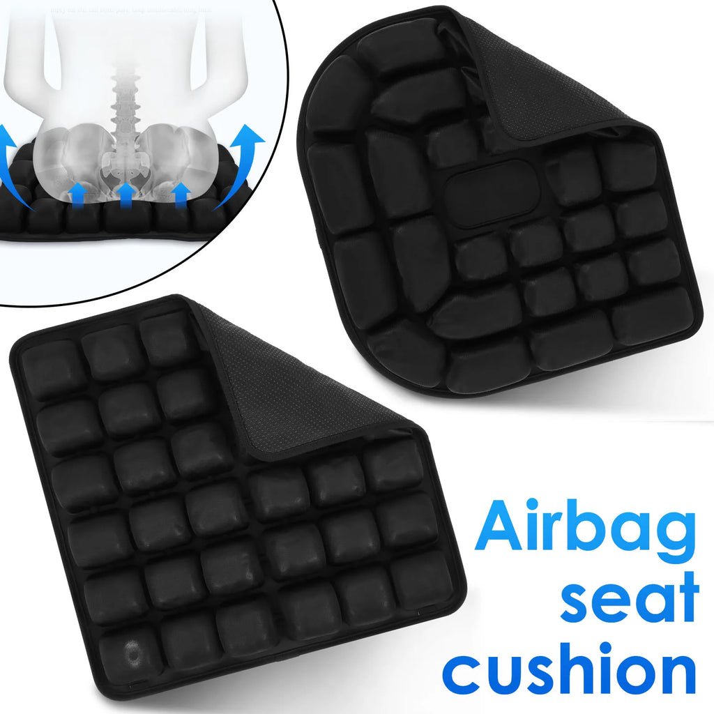 Inflatable Seat Cushion - Breathable 3D Air Cushion for Car & Office Chair