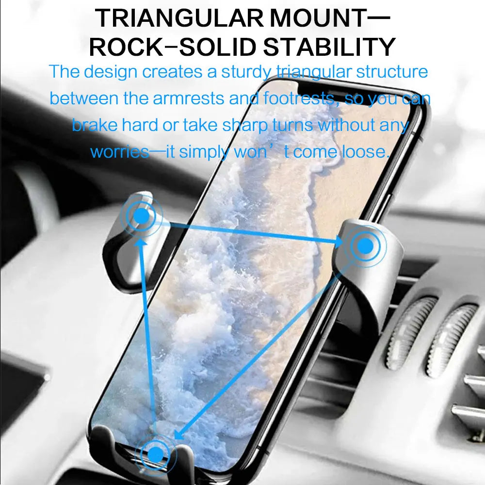 Car Phone Mount Air Vent Gravity Holder, One-Hand 360° Rotation – image 3