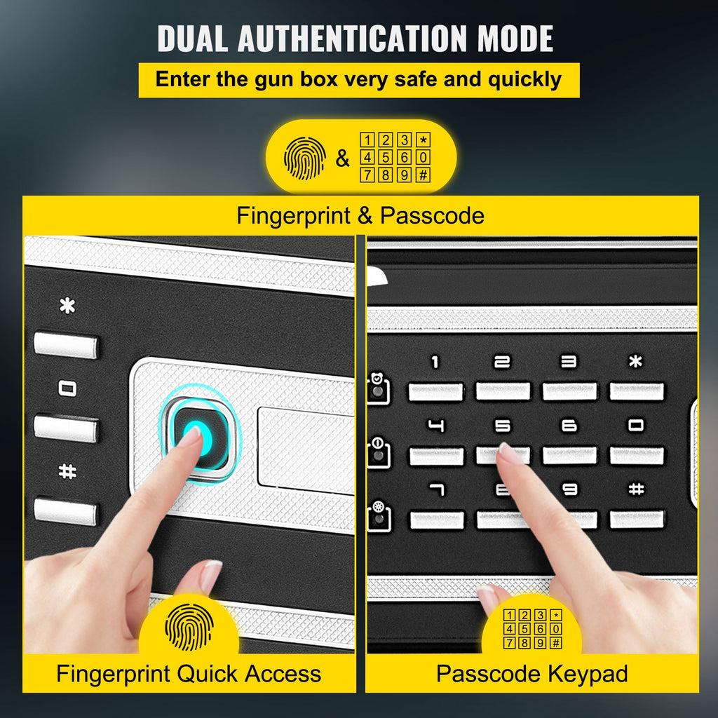 2.1 Cu Ft Fingerprint Safe Box with Keypad and 2 Keys, Steel – image 4