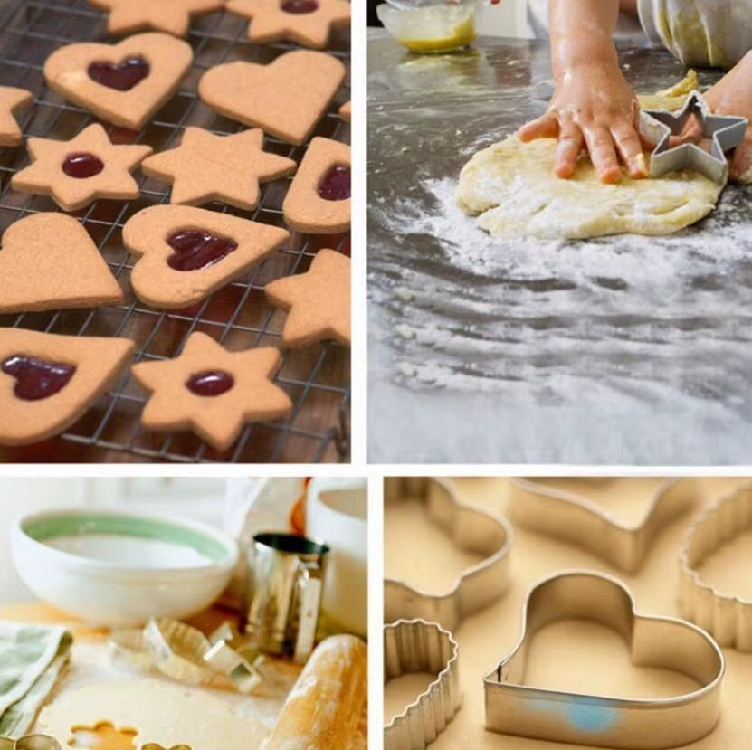 Cookie Cutter Set 12 Piece – Stainless Steel Biscuit Cutters – image 6