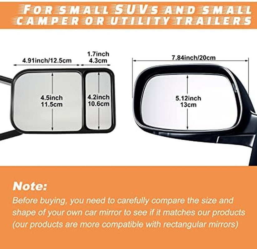 Clip-On Towing Mirrors 2-Pack, Side Mirror Extensions for Trailers – image 4