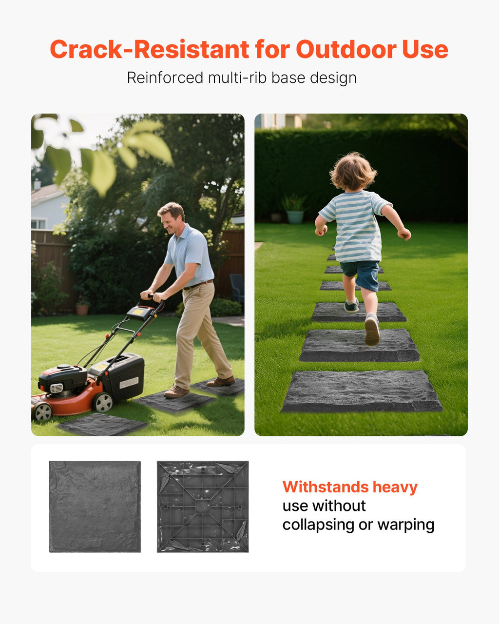 Decorative Stepping Stones 8 Pack, 15.5 in Stone-Look Path Pavers – image 4