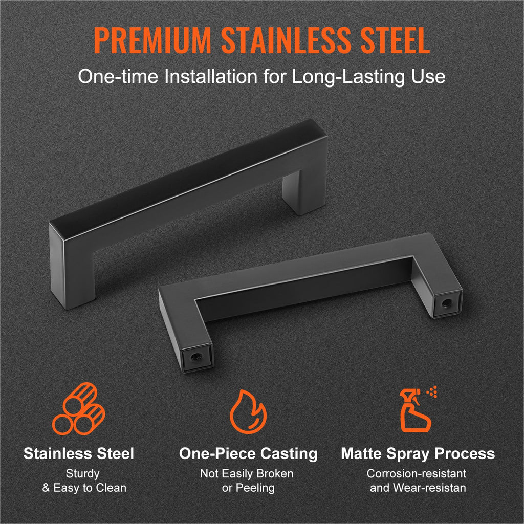 30 Pack Matte Black Cabinet Pulls 3.86 in Stainless Steel Handles – image 5