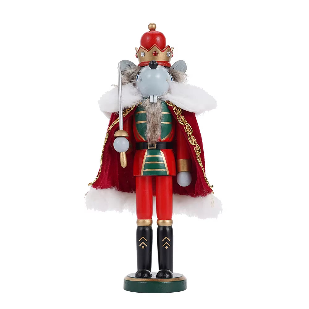Wooden Christmas Nutcracker Figure 11.8 in Hand-Painted Mantel Decor