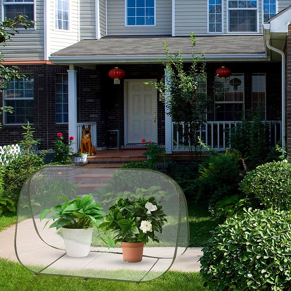 Pop-Up Mini Greenhouse Cover for Potted Plants, PVC & Steel – image 7