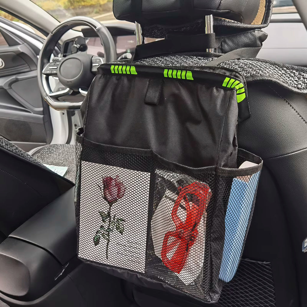Leak-Proof Car Trash Can with Tissue Holder – image 2