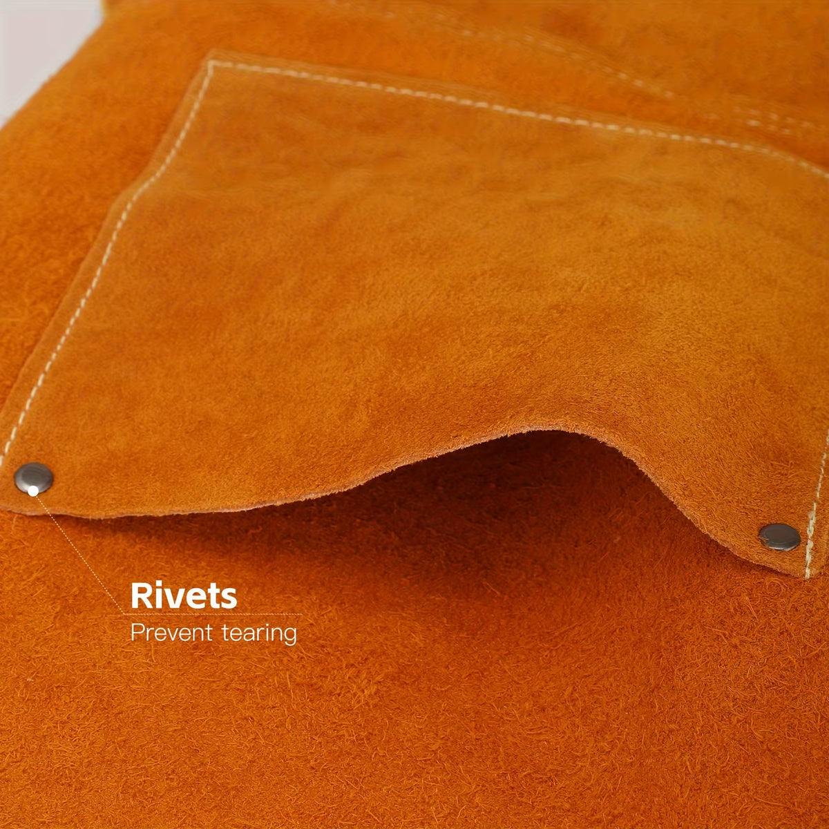 Leather Welding Apron, Heavy Duty Flame Resistant Shop Apron