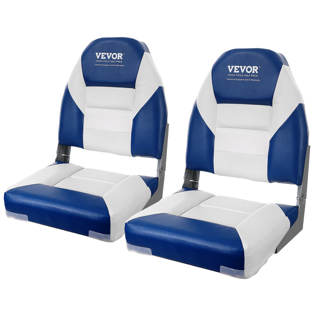 High Back Folding Boat Seats, Padded Fold-Down Chairs, 2 Pack – image 3