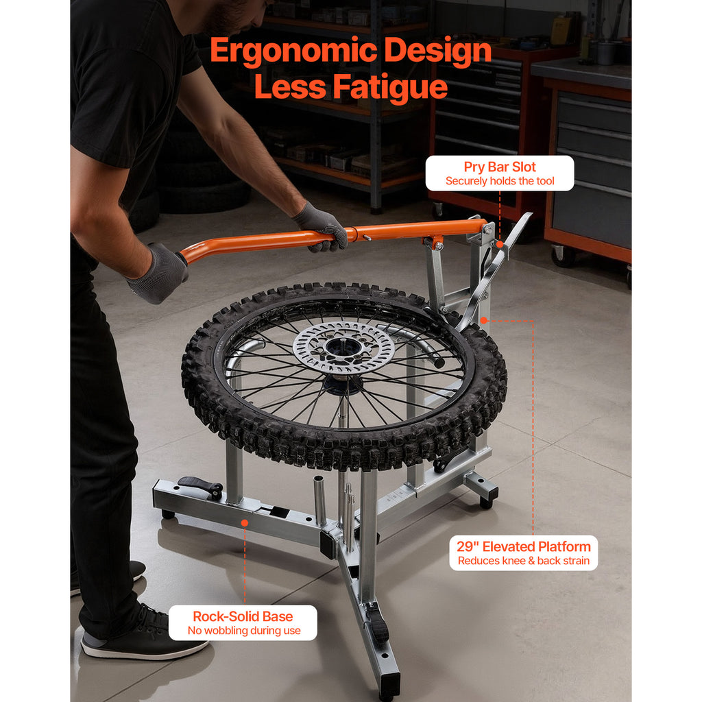 Dirt Bike Tire Changer Kit with Bead Breaker for 16-21 in Wheels