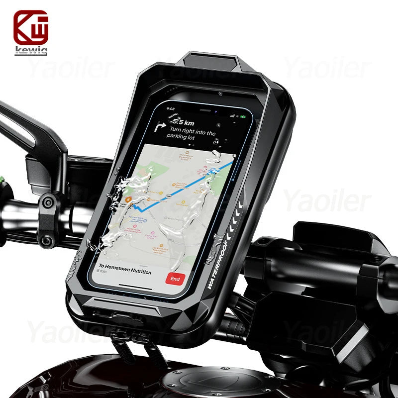 Waterproof Motorcycle Phone Holder with Sun Visor – image 2