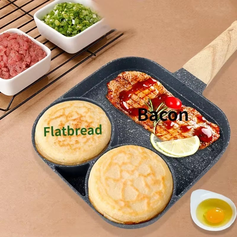 4-Hole Nonstick Egg Pan - Omelette & Breakfast Frying Pan