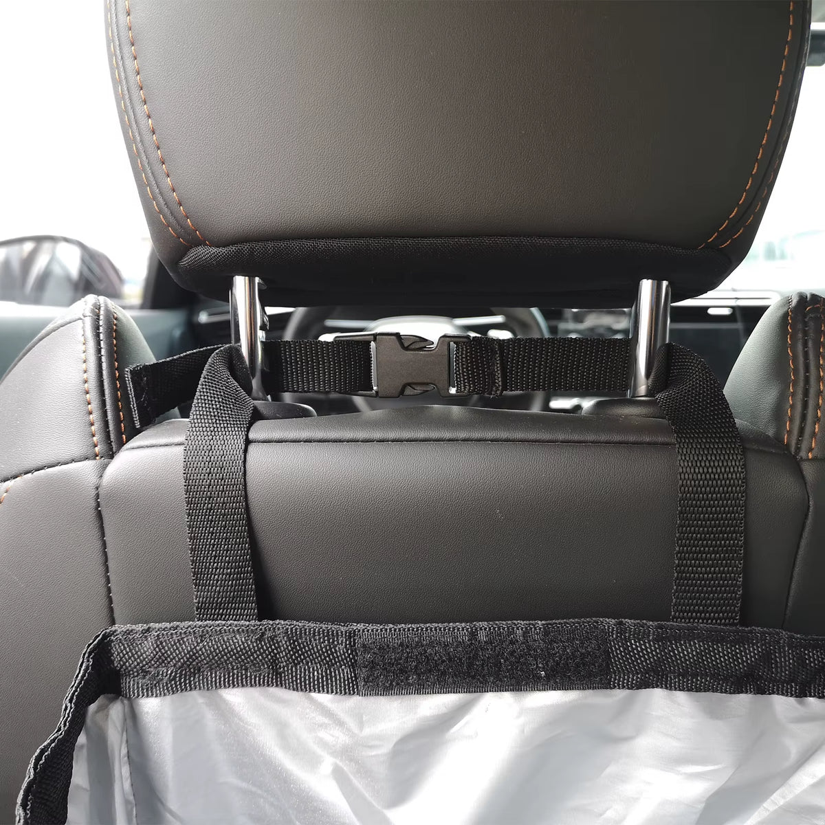 Leak-Proof Car Trash Can with Tissue Holder – image 6