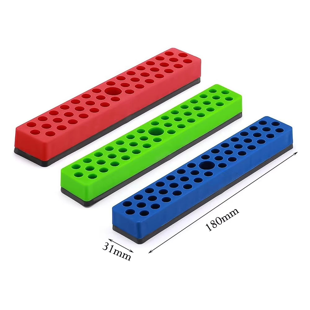 Magnetic Bit Organizer – 43-Hole 1/4 in Hex Bit Holder – image 4