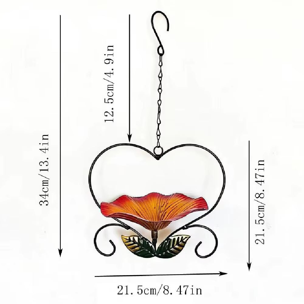 Heart Bird Feeder - Hanging Iron Feeding Station – image 7