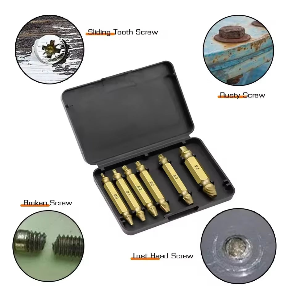 Screw Extractor Set 6 Pcs – Stripped and Broken Screw Remover – image 7