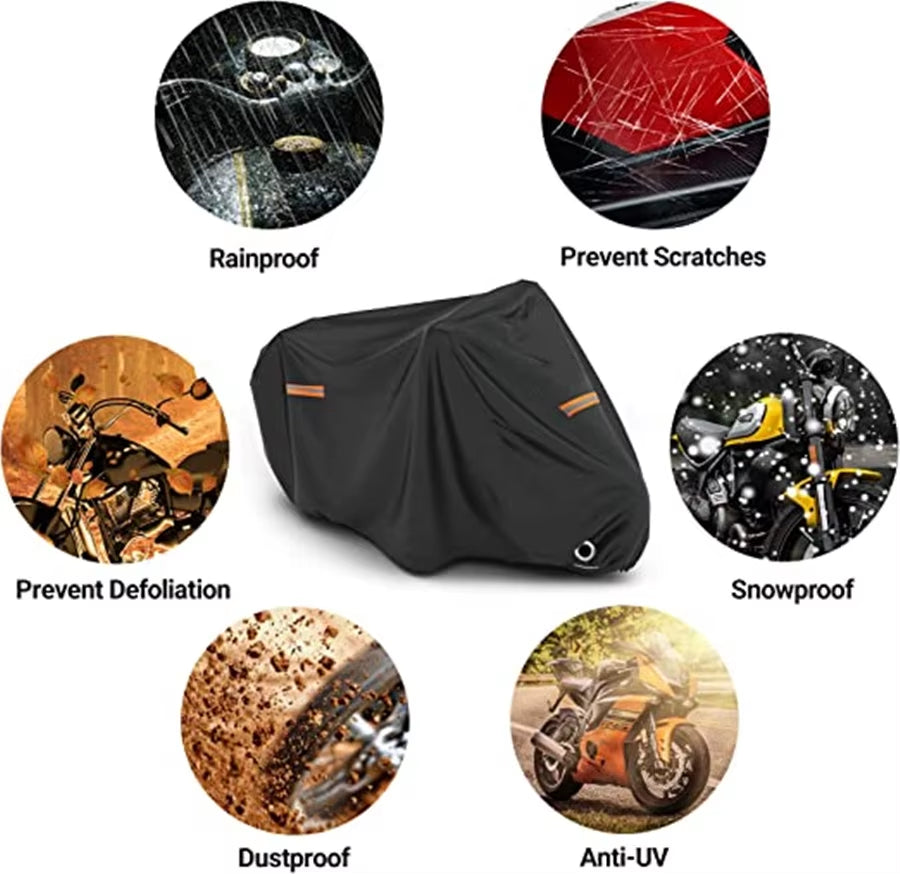 Motorcycle Cover Waterproof, Reflective Oxford Cloth with Lock Holes – image 7