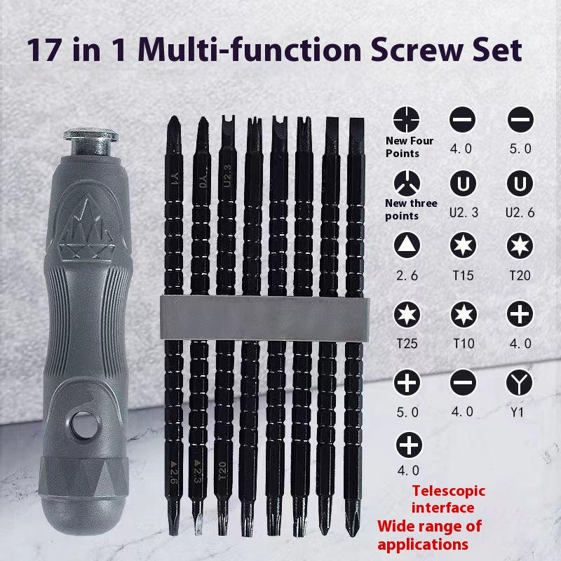 Magnetic Screwdriver Set, 17-in-1 Special Bits – image 3