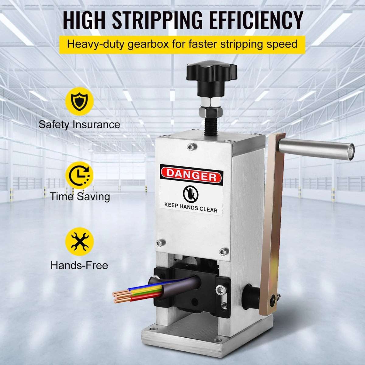 Manual Wire Stripping Machine for 0.06-0.98 in Cable, Hand Crank – image 5