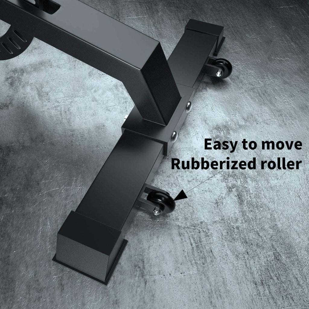 Adjustable Foldable Weight Bench with Caster Wheels – image 11