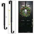 Wreath Hanger for Front Door - Adjustable Over-Door Metal Hook