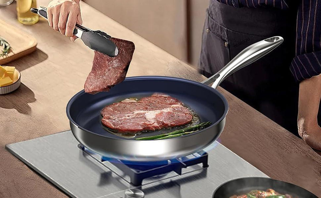 10 Inch Titanium Stainless Steel Frying Pan, PFAS-Free Nonstick – image 11