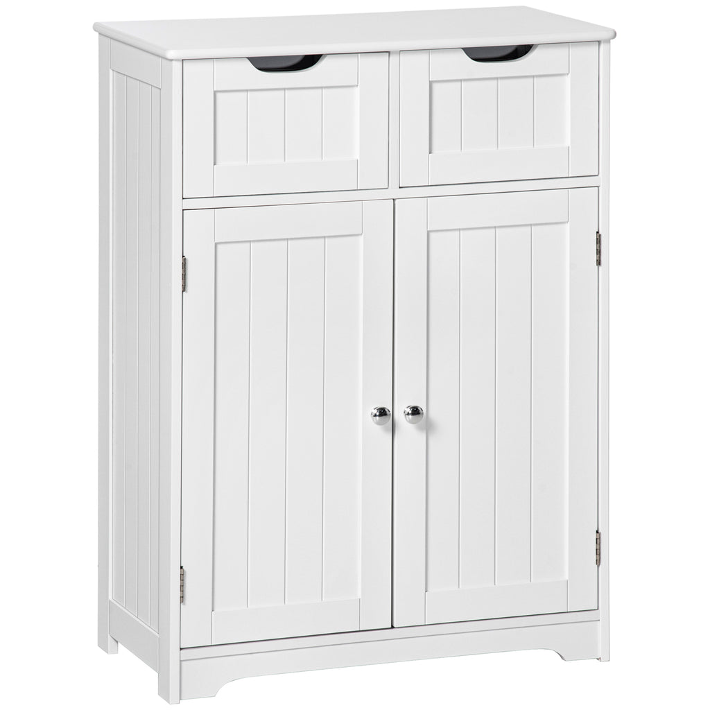 Bathroom Floor Storage Cabinet with 2 Drawers and Adjustable Shelf – image 1