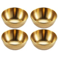 Stainless Steel Sauce Dishes Set - Gold or Silver Dipping Bowls