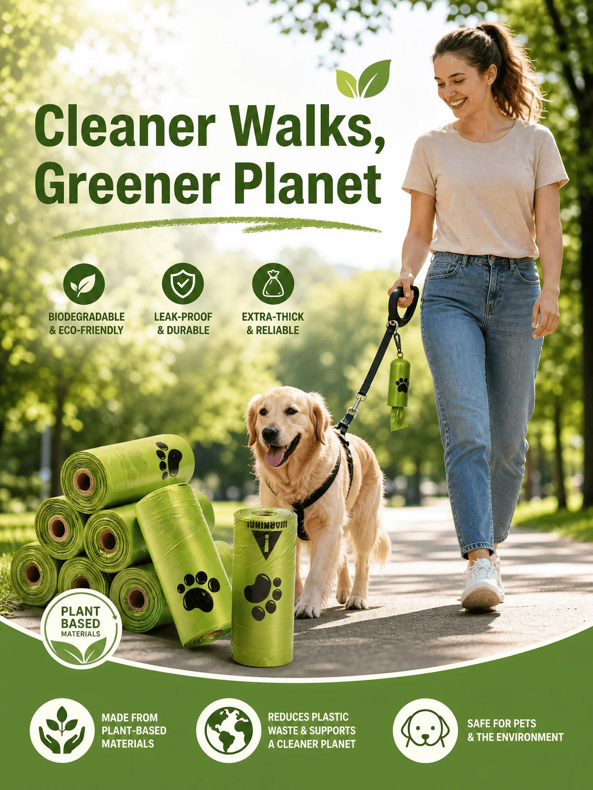 Biodegradable Dog Poop Bags – 10 Rolls, Leak-Proof – image 8