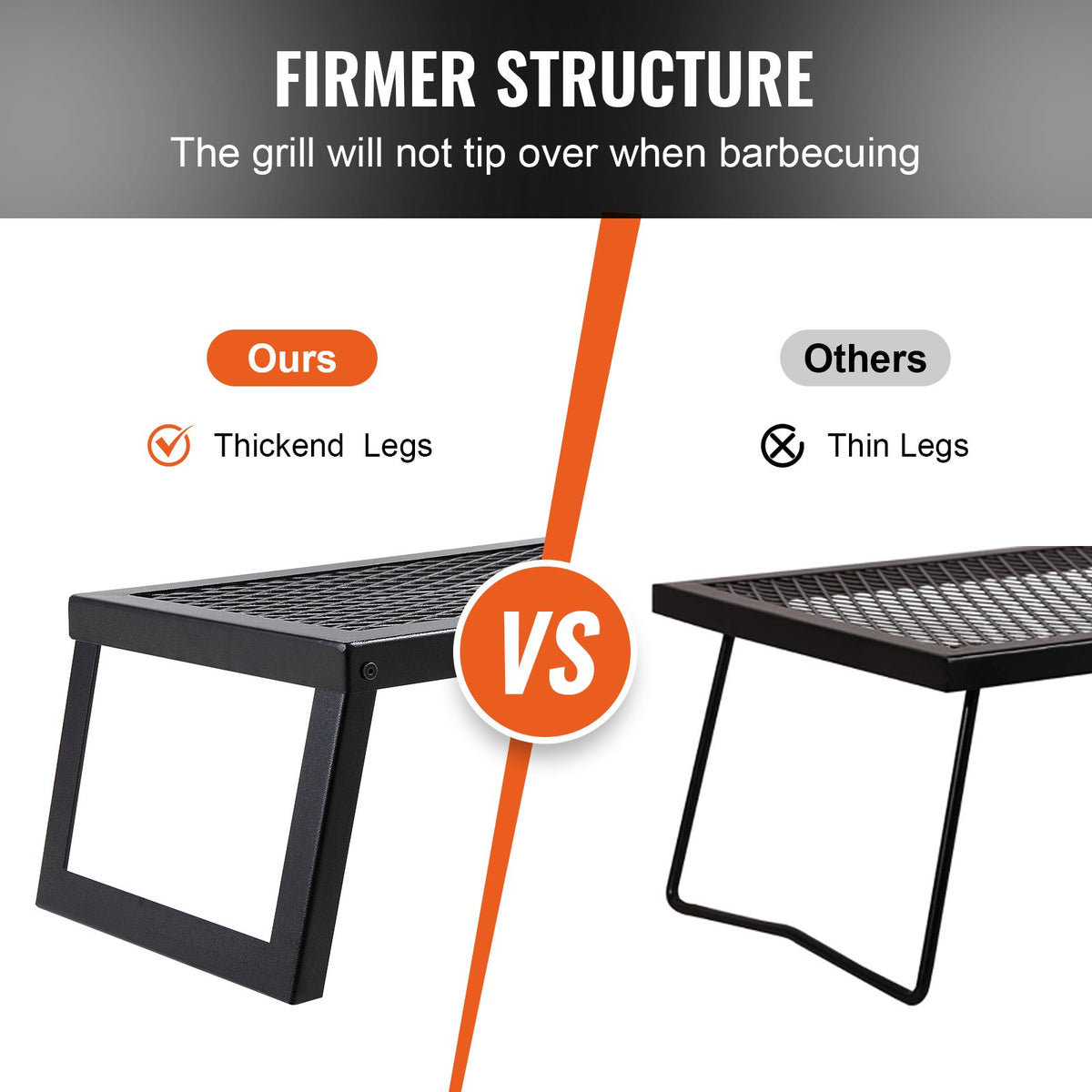 Folding Campfire Grill Grate 18 Inch with Legs and Carry Bag – image 5