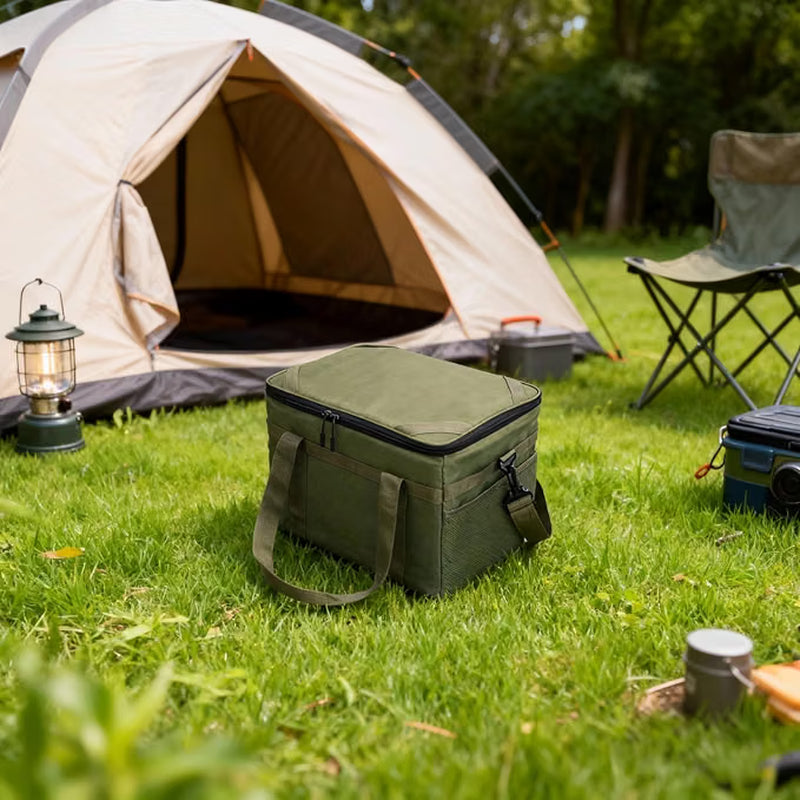 Camping Storage Bag 36L, 600D Plaid Tote with Waterproof Base – image 5