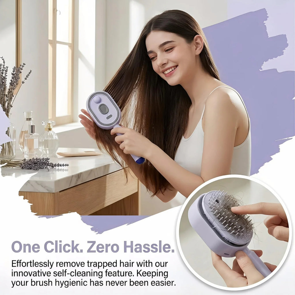 Mist Detangling Brush, Rechargeable Vibrating Air Cushion Comb – image 4