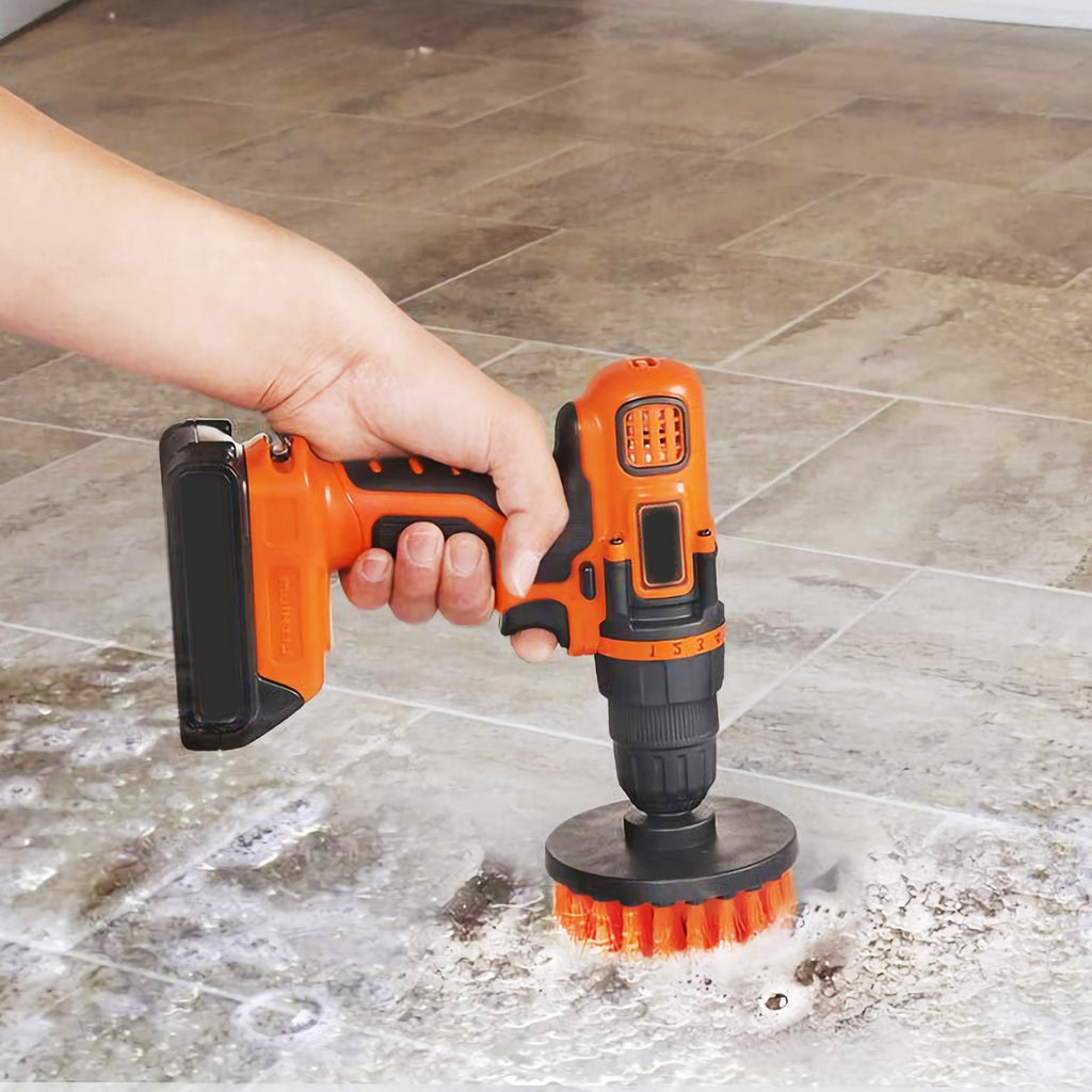 Drill Brush Attachment Set – 3 Pc Power Scrubber Cleaning Brushes – image 8