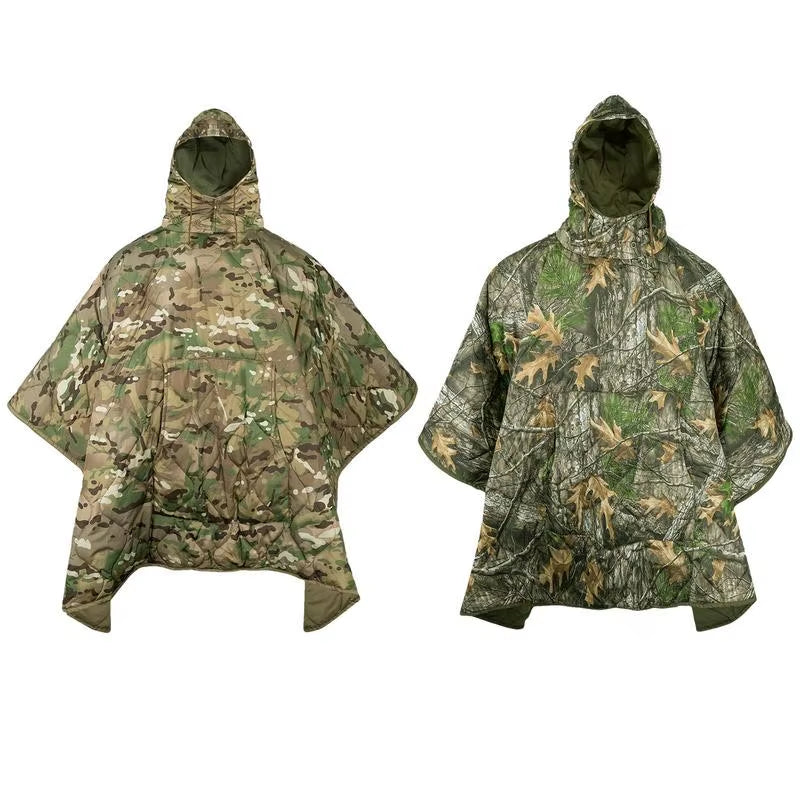 Wearable Sleeping Bag Poncho for Camping, Hooded Warm Cape Blanket – image 2