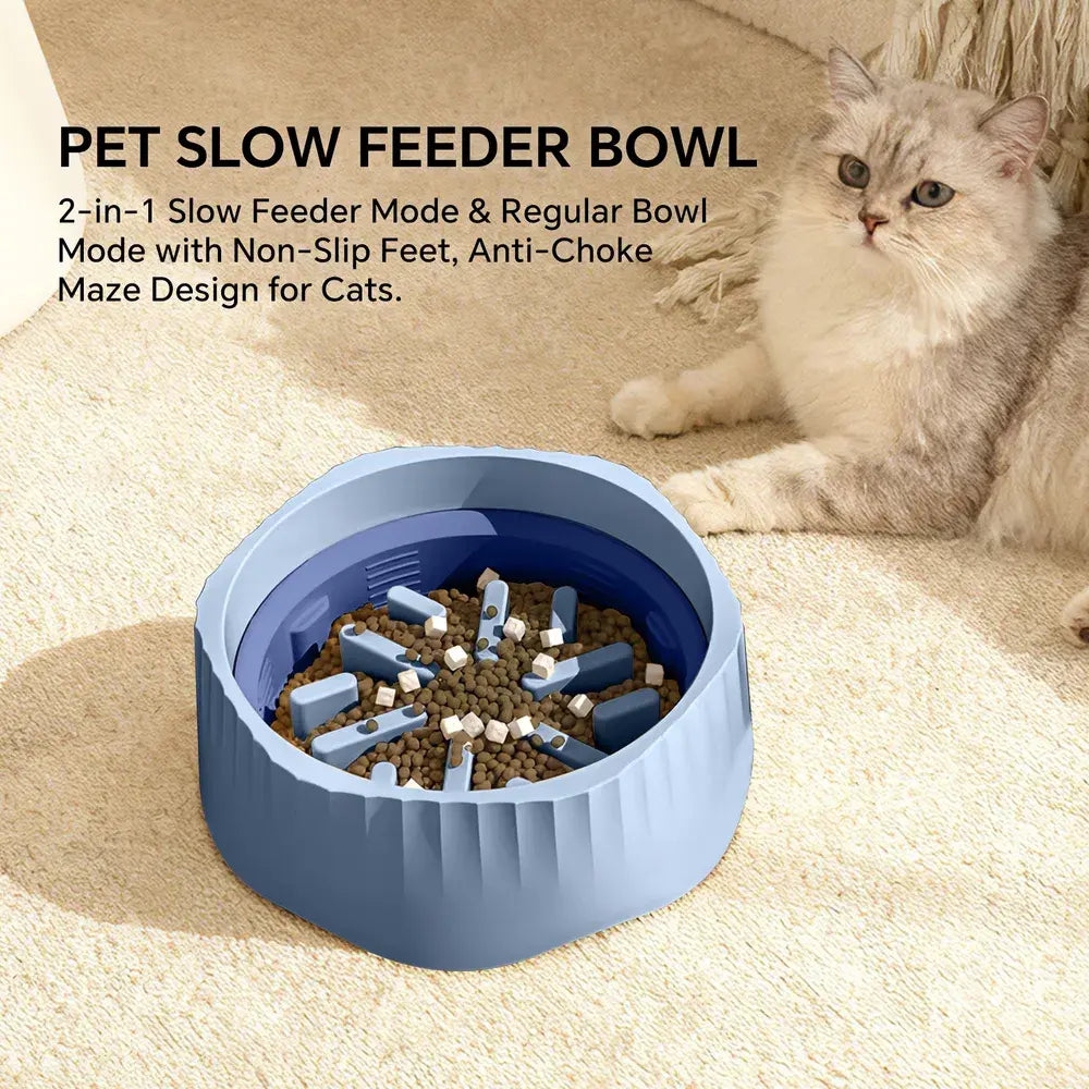 Cat Slow Feeder Bowl - 2-in-1 Switchable Slow and Regular Mode – image 9