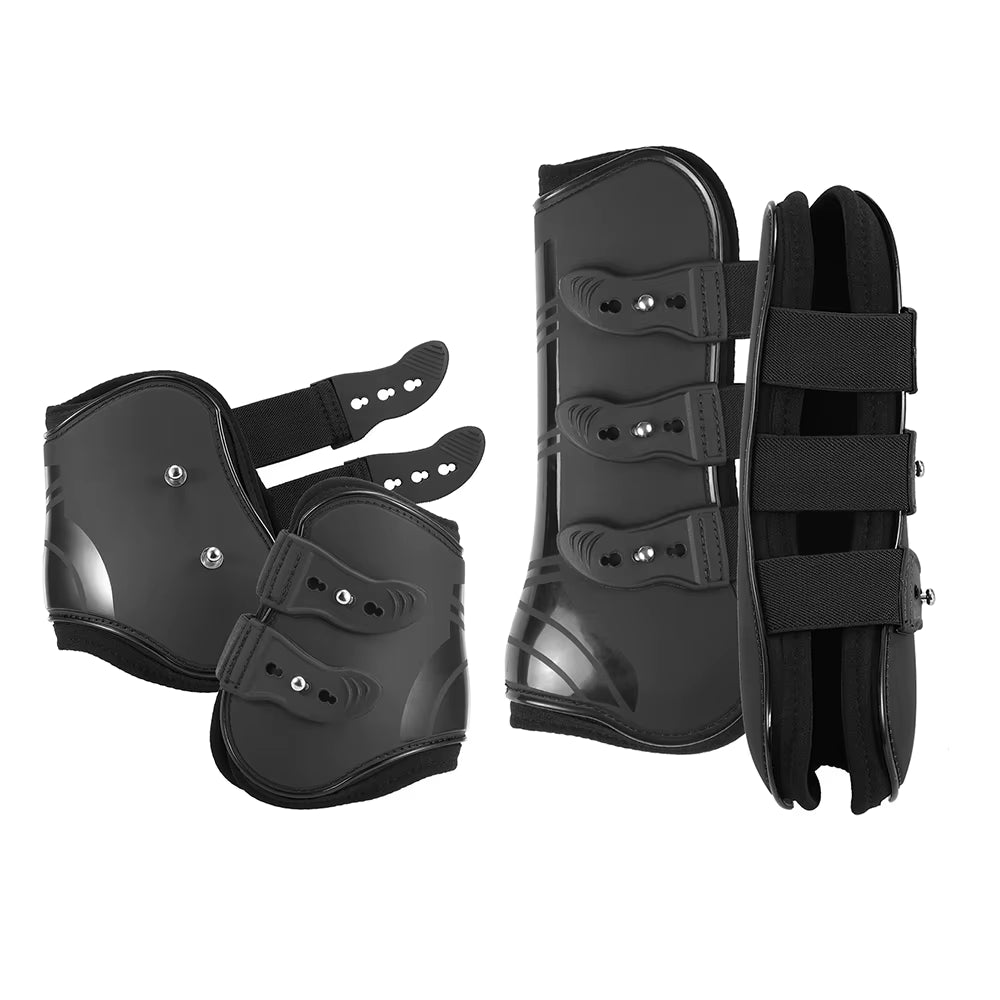 Horse Leg Boots Set of 4, Front and Hind Tendon and Fetlock Guards – image 3
