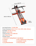 Manual Tile Cutter 47.2 in with Spring-Loaded Base and Angle Fence