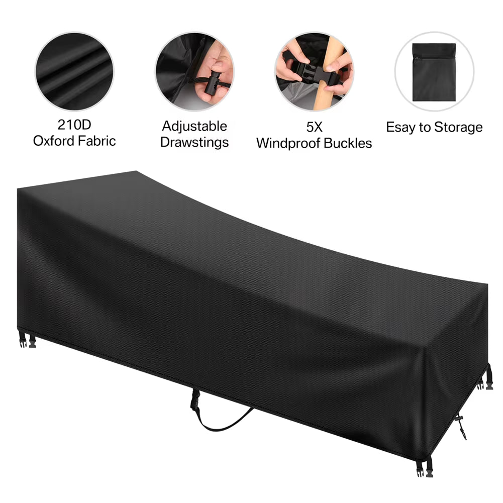 Lounge Chair Cover - Waterproof Patio Chaise Cover – image 3