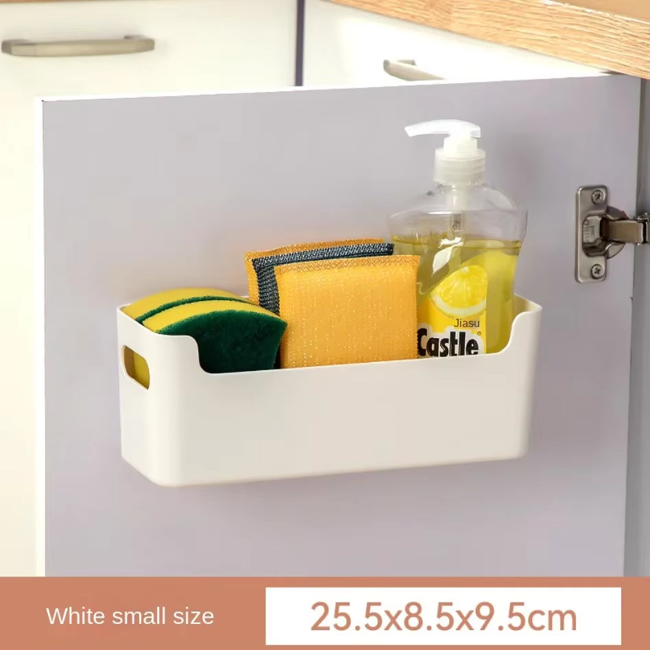 Cabinet Door Organizer - Adhesive Storage Basket, No Drilling