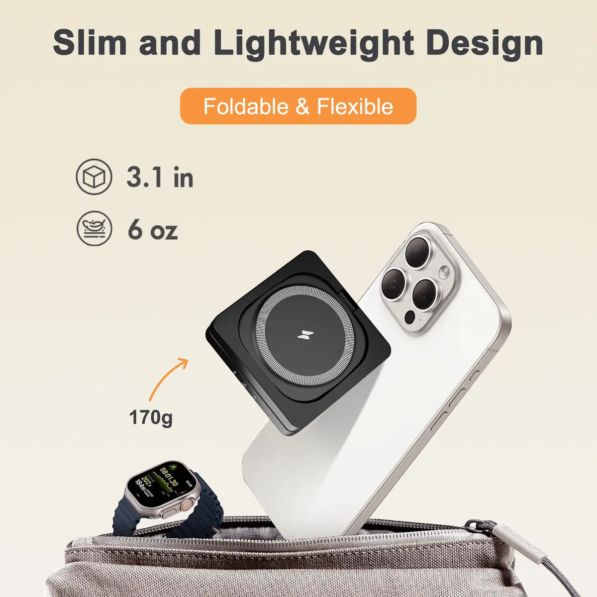 Magnetic Wireless Charger Stand 3-in-1, Foldable Charging Station – image 13
