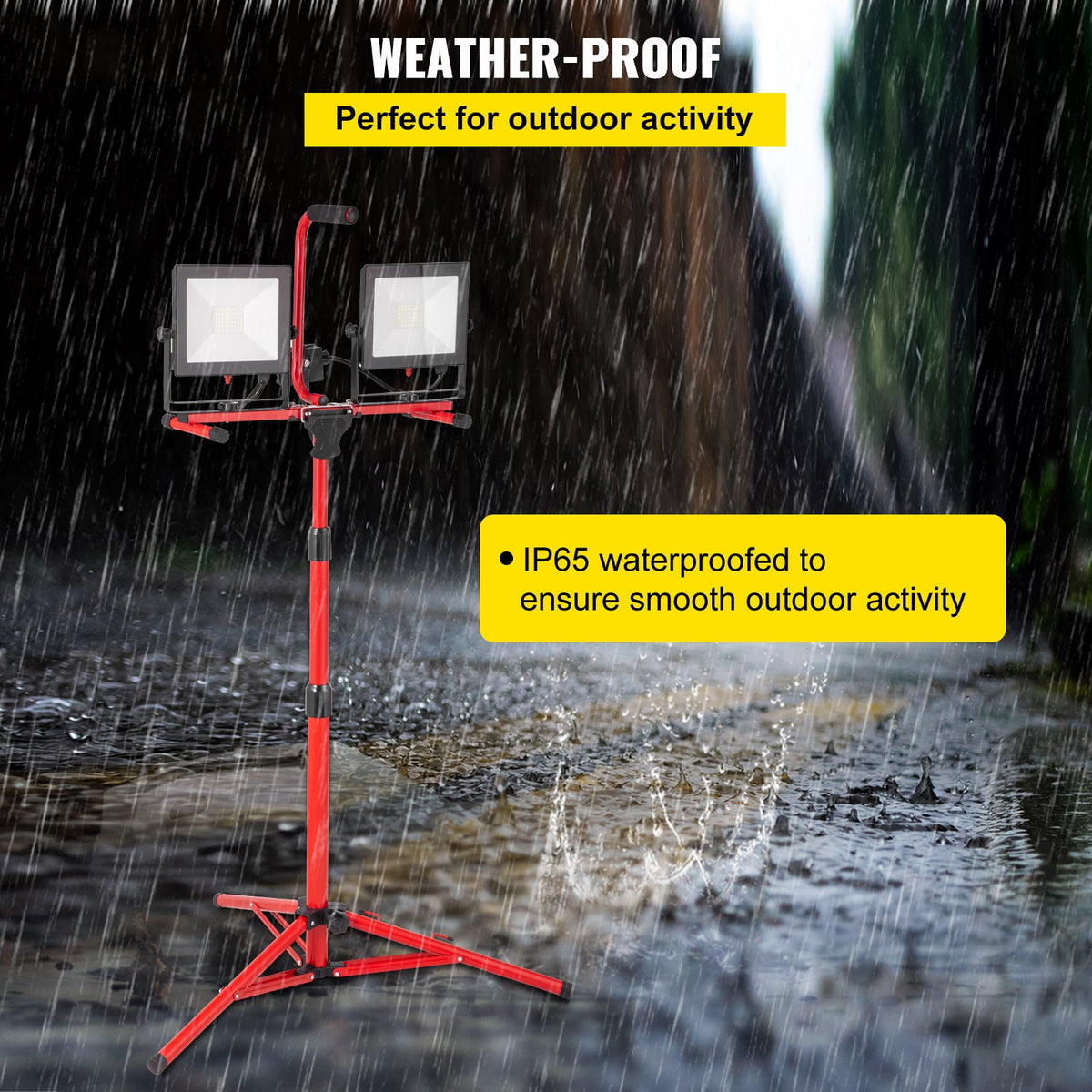 LED Work Light with Tripod Stand, 20000 Lumen Dual Head for Garage