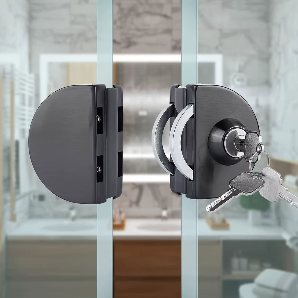 Glass Door Lock for 1/2 in Glass – Stainless Steel Double Bolt – image 4