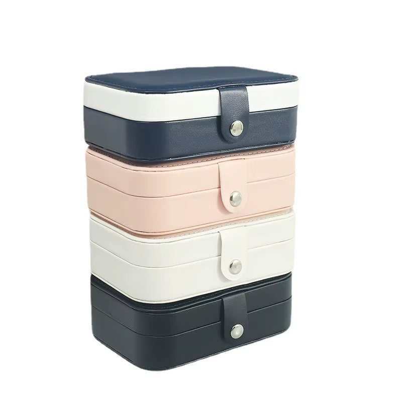 Double Layer Jewelry Box – Portable PU Leather Travel Organizer – image 5