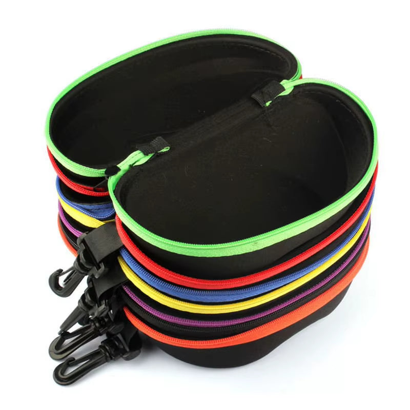 Sunglasses Case, Hard EVA Zipper Glasses Case in Black – image 3