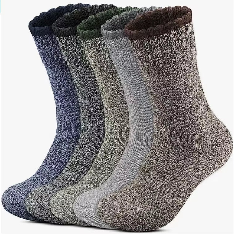 Thermal Hiking Socks 5 Pairs Thick Crew Socks for Men – image 8