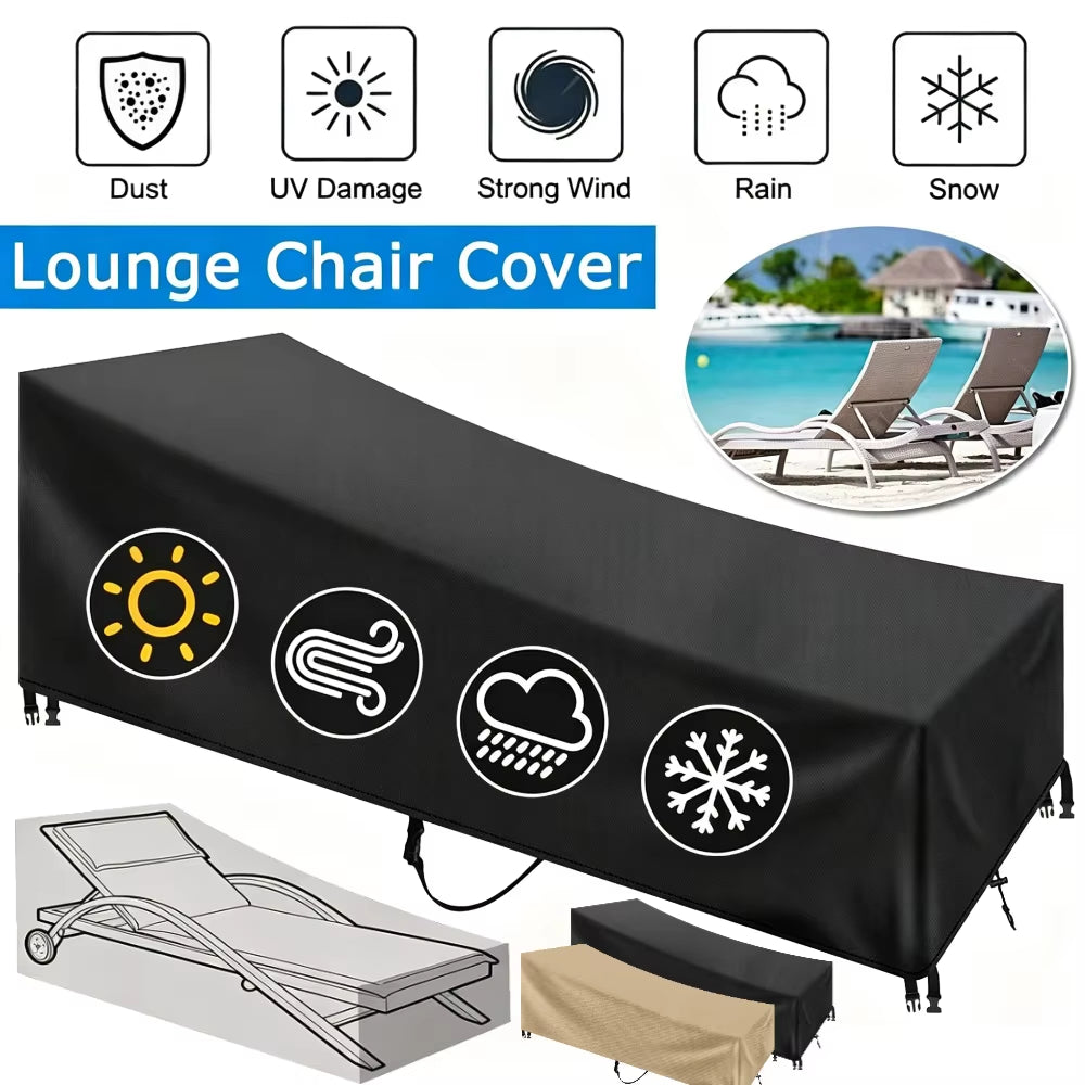 Lounge Chair Cover - Waterproof Patio Chaise Cover – image 2