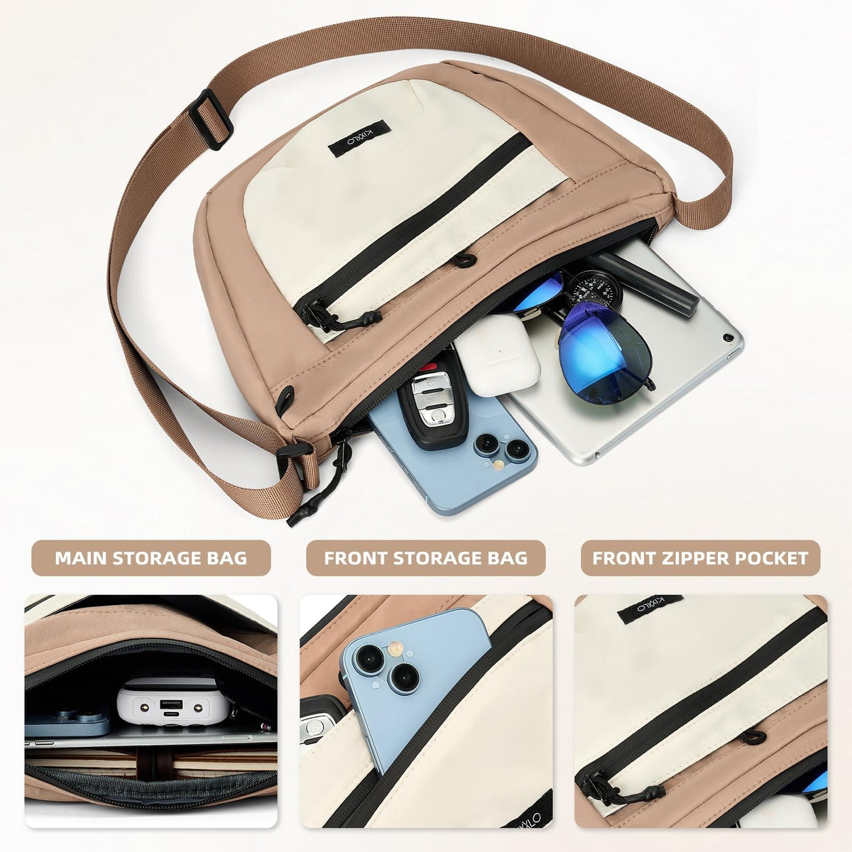 Women's Crossbody Bag – Large Capacity Solid Color Shoulder Bag – image 7
