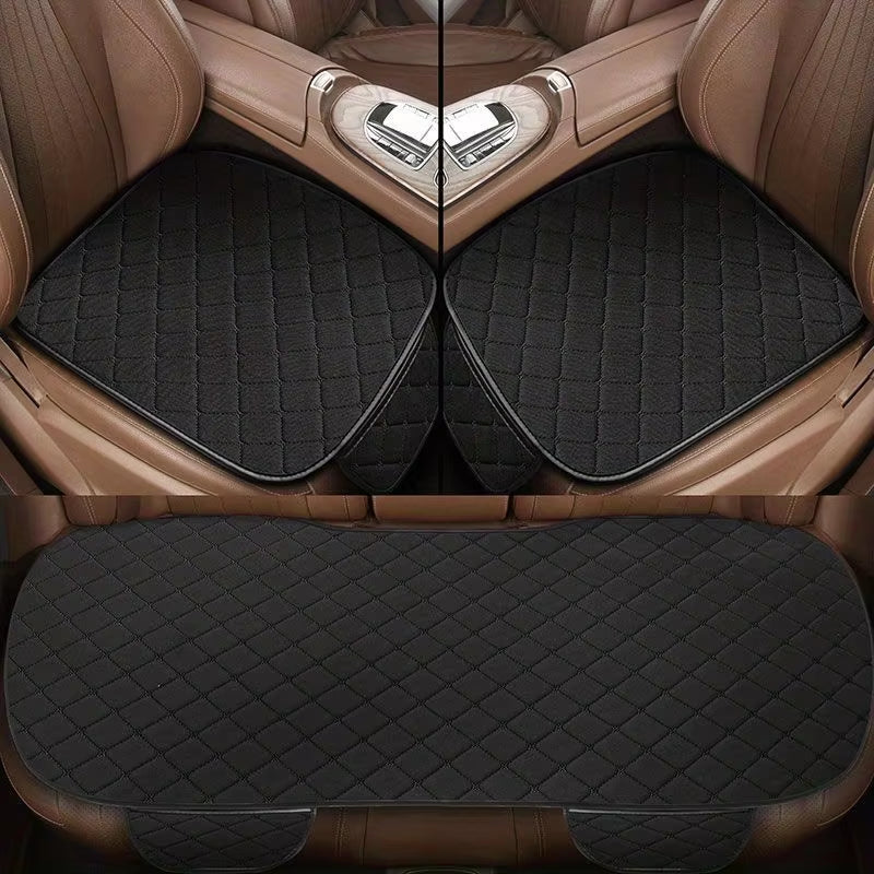 Car Seat Cushion Cover Set 3-Piece Breathable Universal Protector Pads