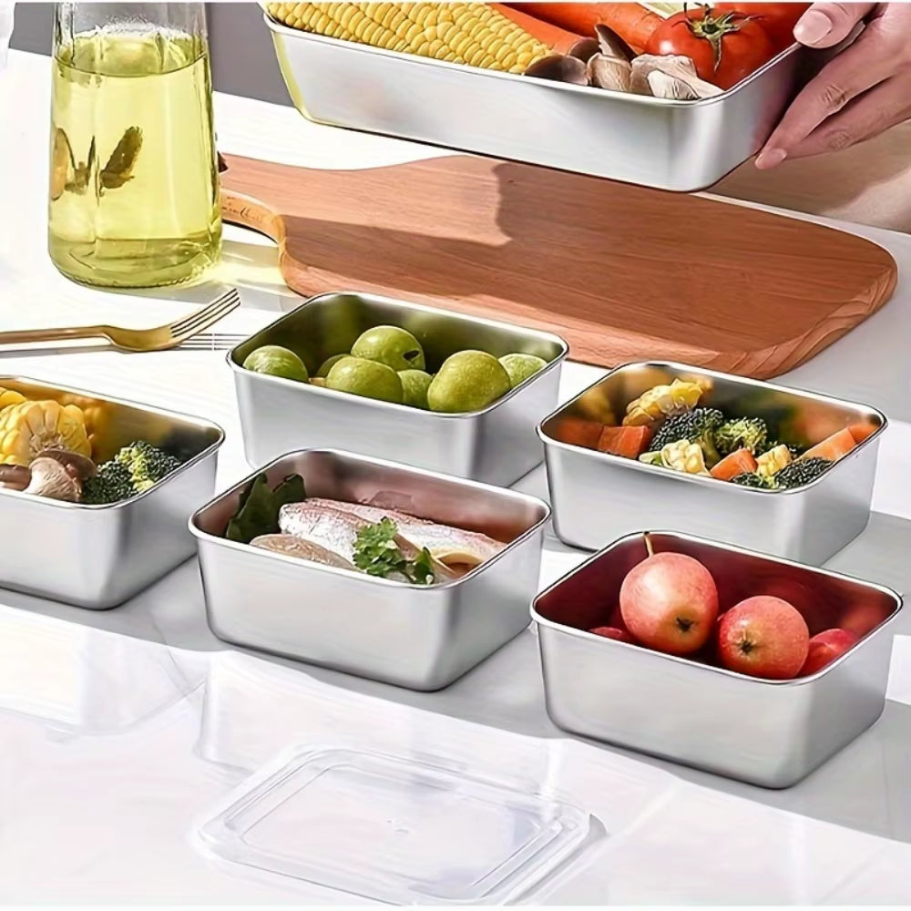 Stainless Steel Food Storage Containers - 5 Piece Airtight Set – image 2
