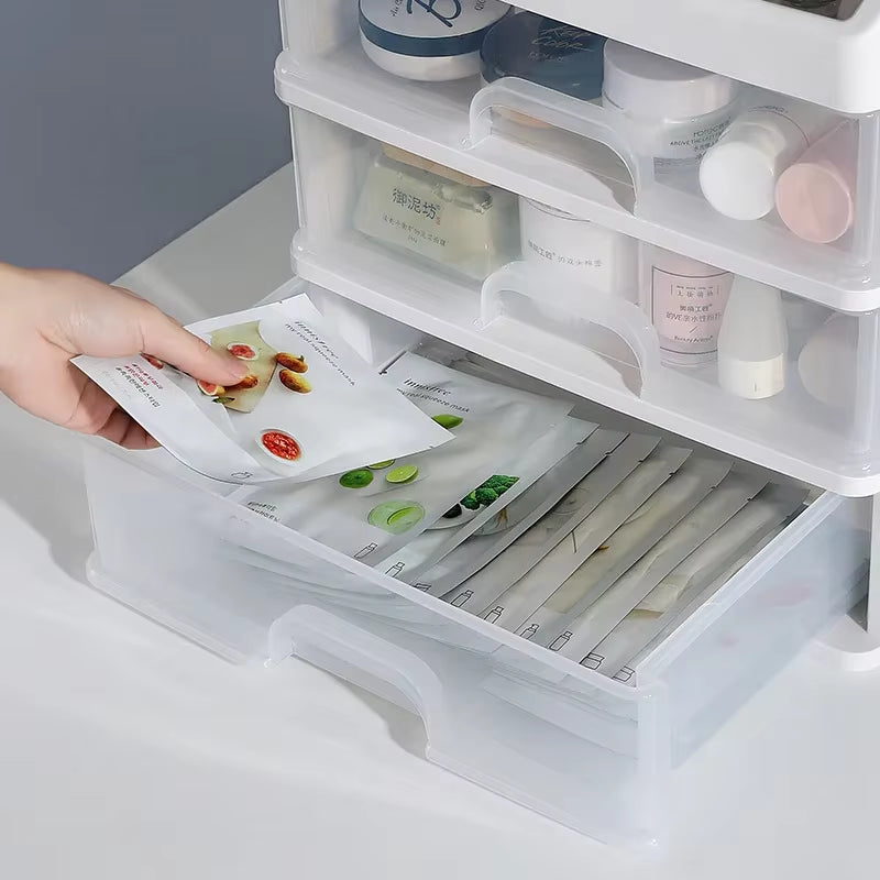 Makeup Organizer – Clear 3-Drawer Cosmetic Storage Box – image 5